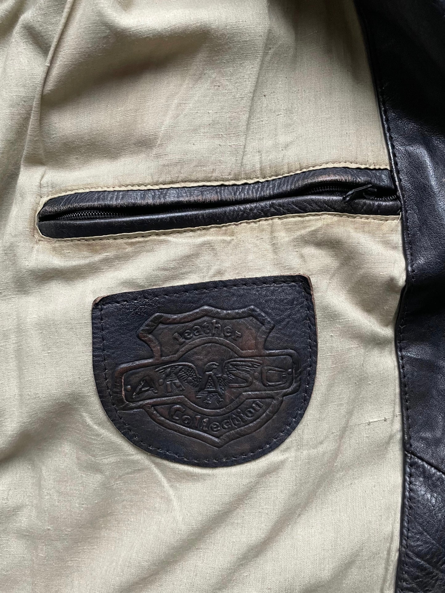 XL-Vintage Bikerjacke Adler 80er