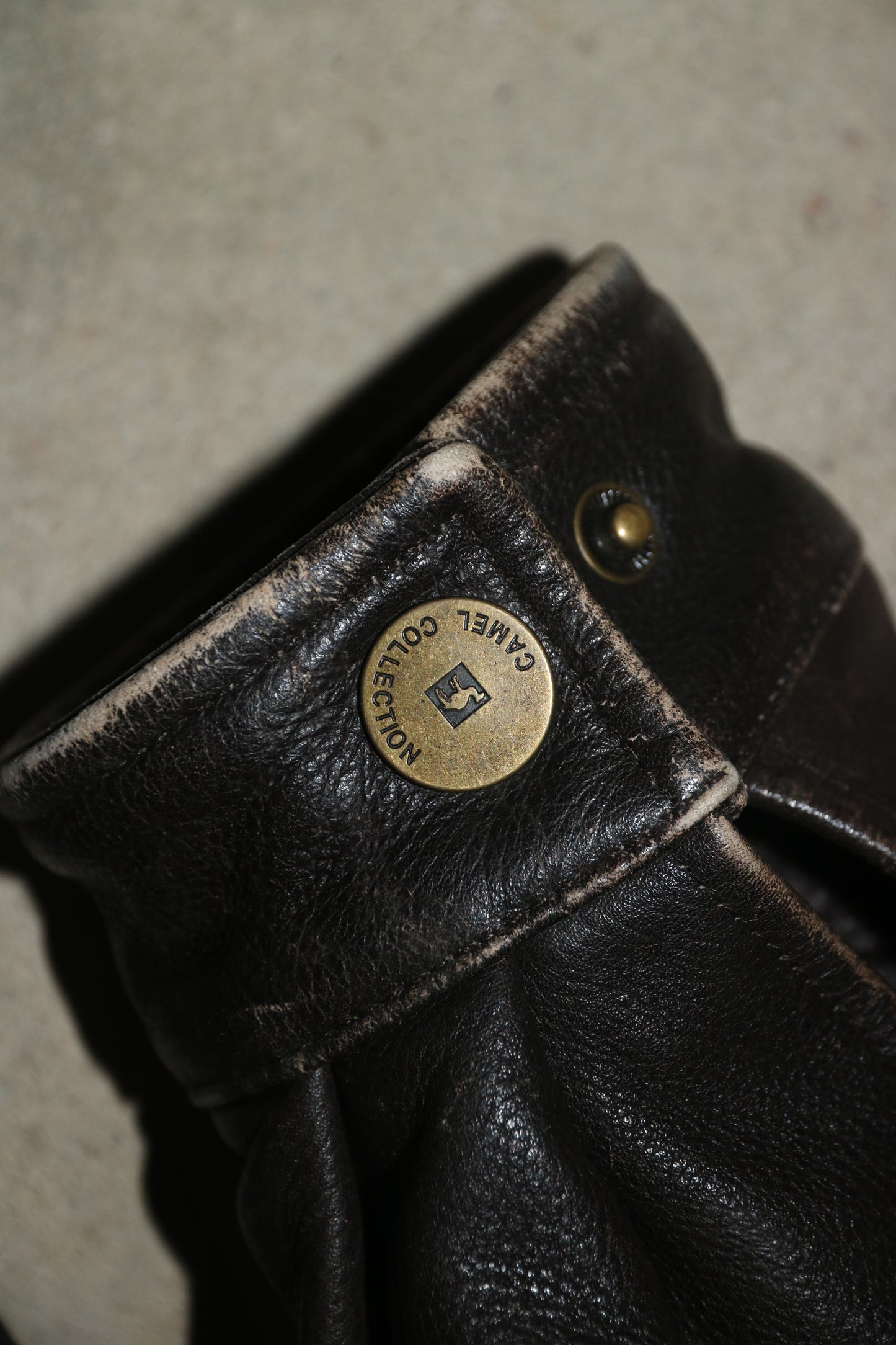 Camel Lederjacke Braun - 80er Vintage-XL