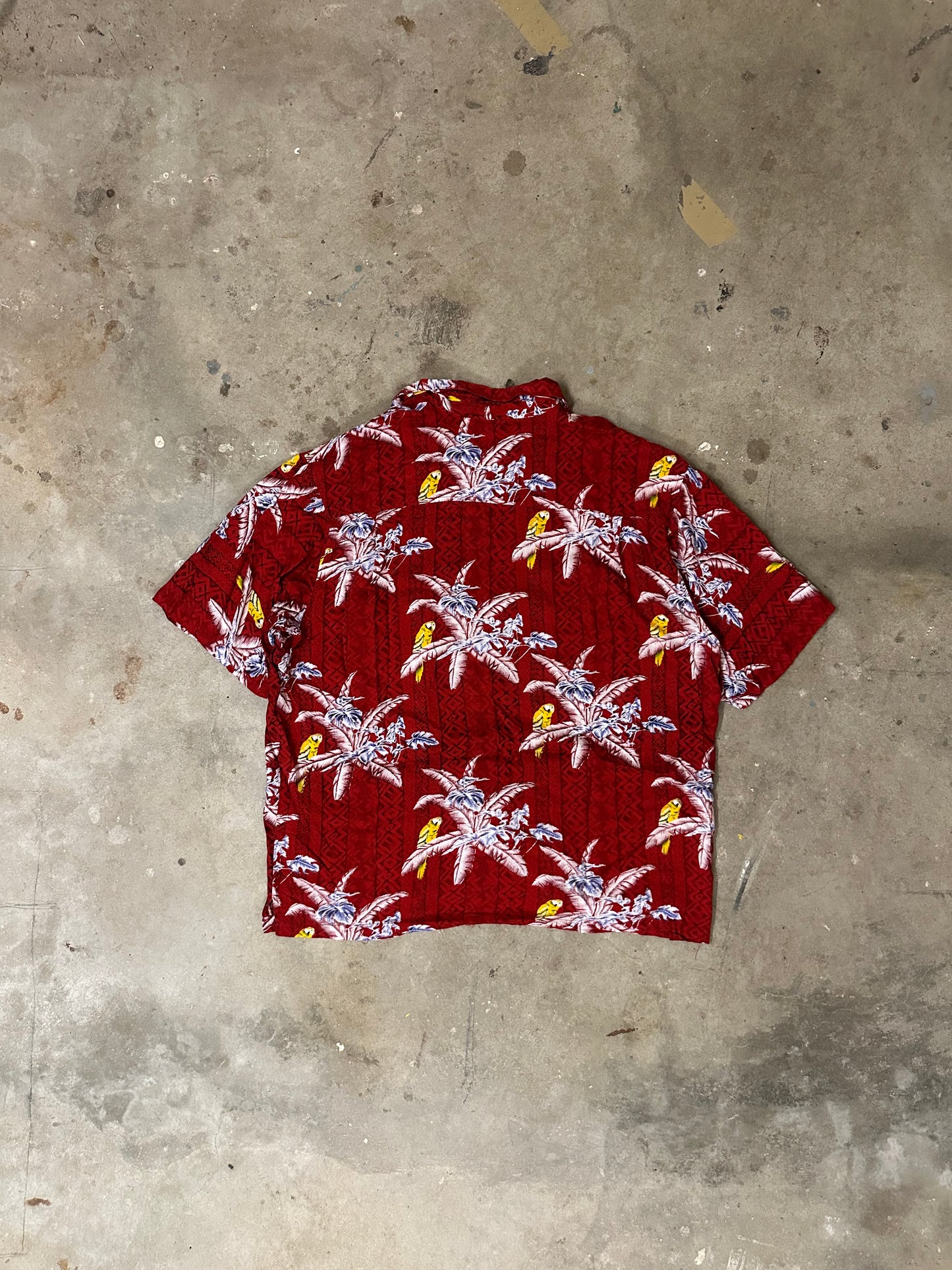 Hawaii Hemd Rot-1990er Vintage-XL
