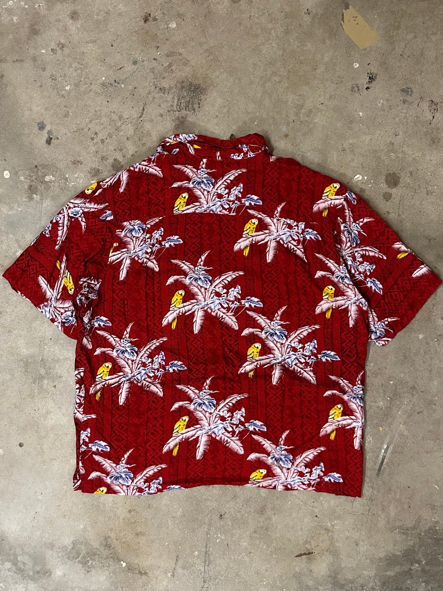 Hawaii Hemd Rot-1990er Vintage-XL