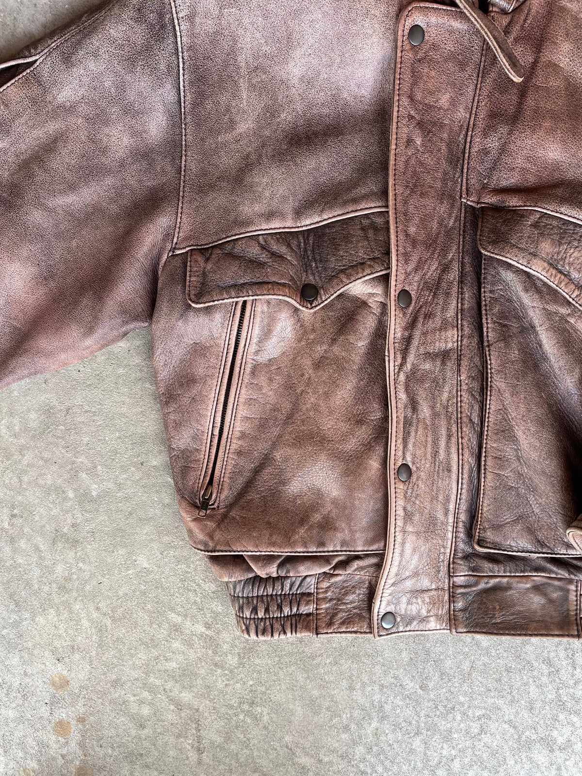 Vintage Lederjacke Federal Agent (L)