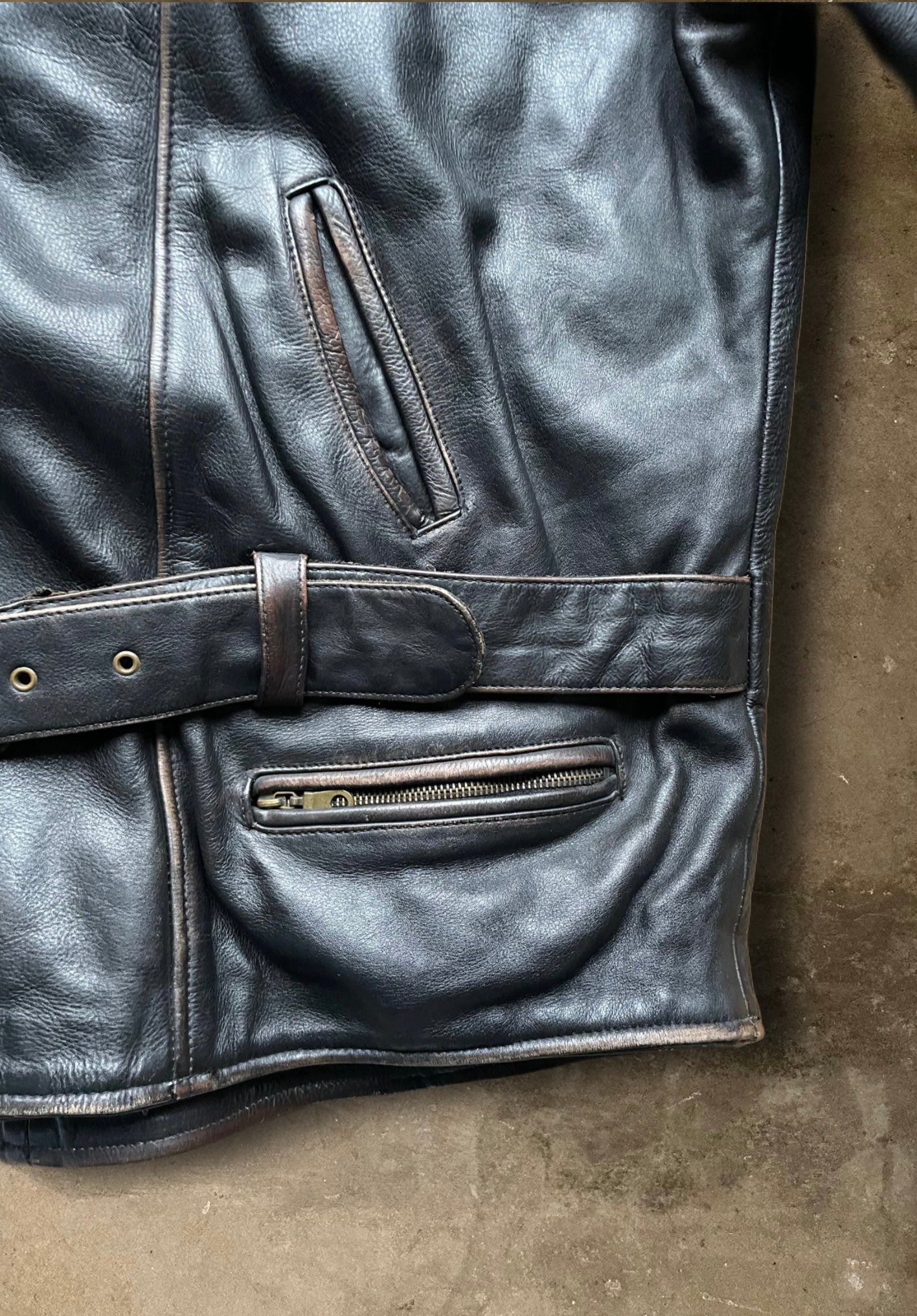 XL-Vintage Bikerjacke Adler 80er