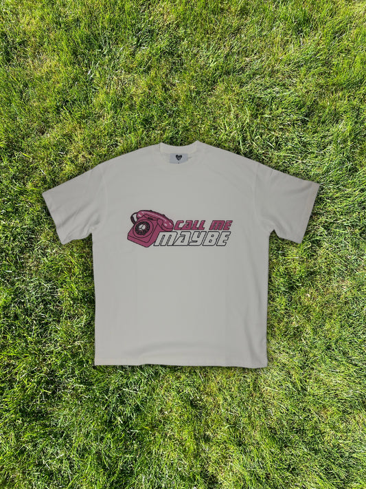 HEAVY "CALL ME MAYBE" OVERSIZED T-SHIRT (275gsm)