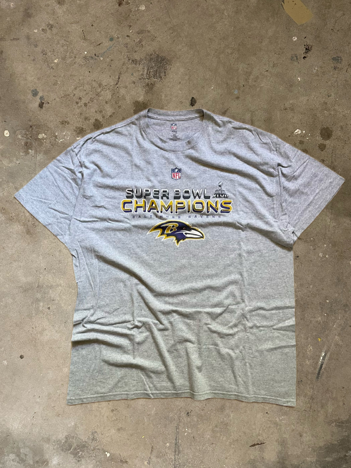 NFL Ravens Super Bowl T-Shirt-2001 Vintage-XL