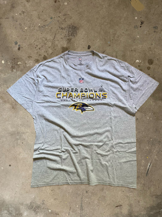 NFL Ravens Super Bowl T-Shirt-2001 Vintage-XL