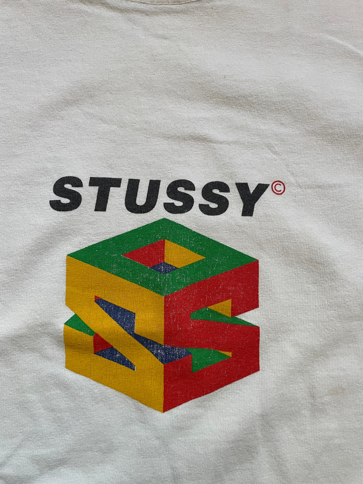 Stüssy Cube-Logo T-Shirt-2000er Vintage-XL