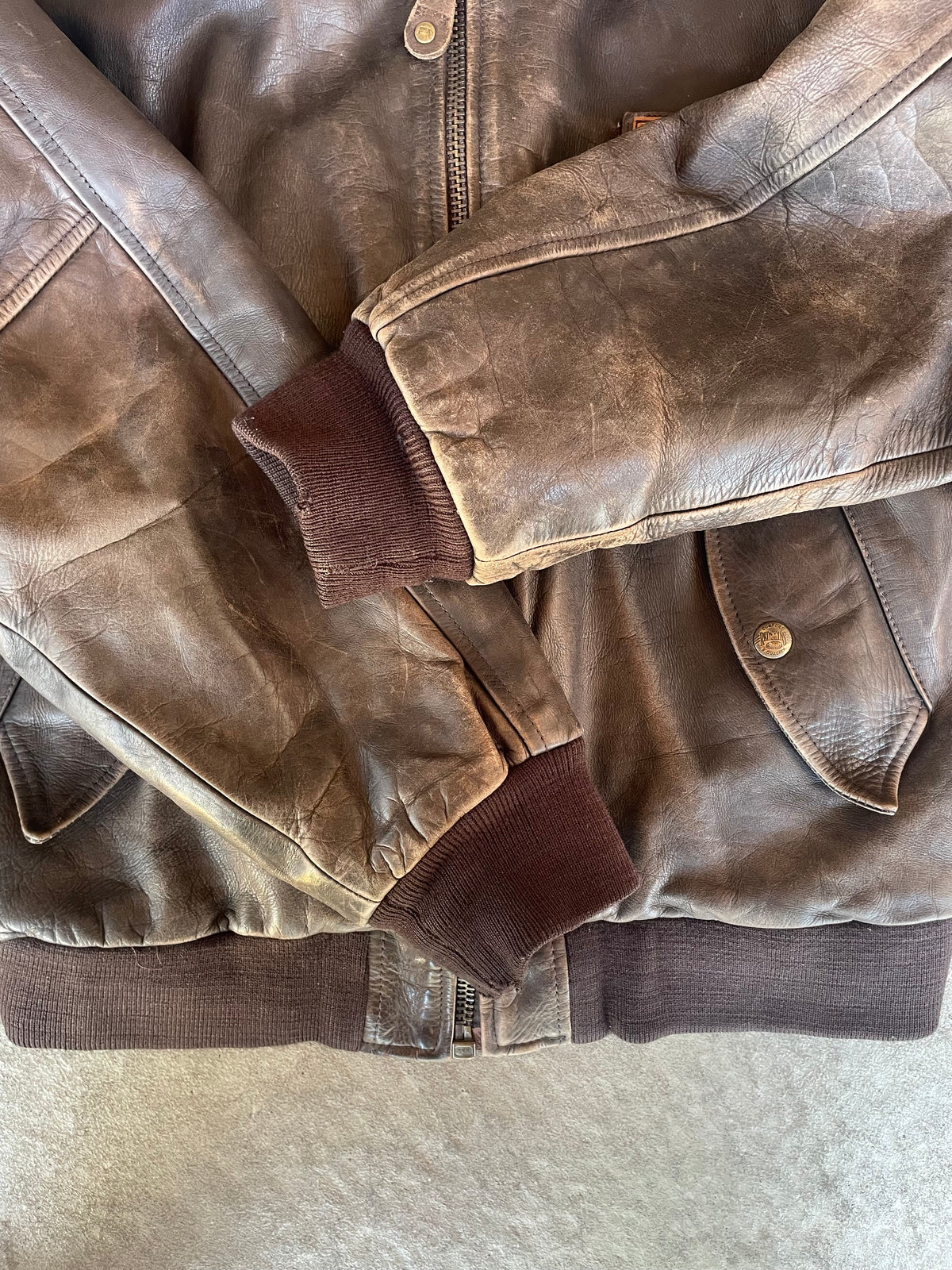 Vintage Redskins Lederjacke (L)
