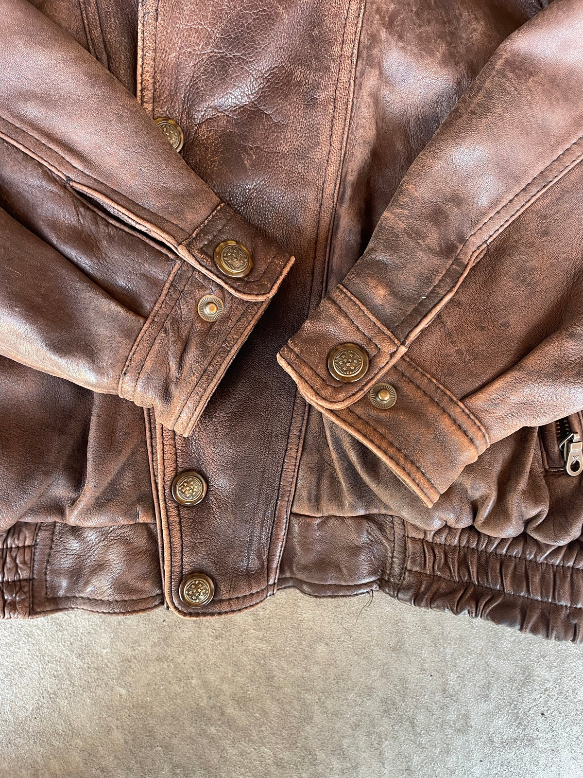 Vintage Lederjacke Detective (L)