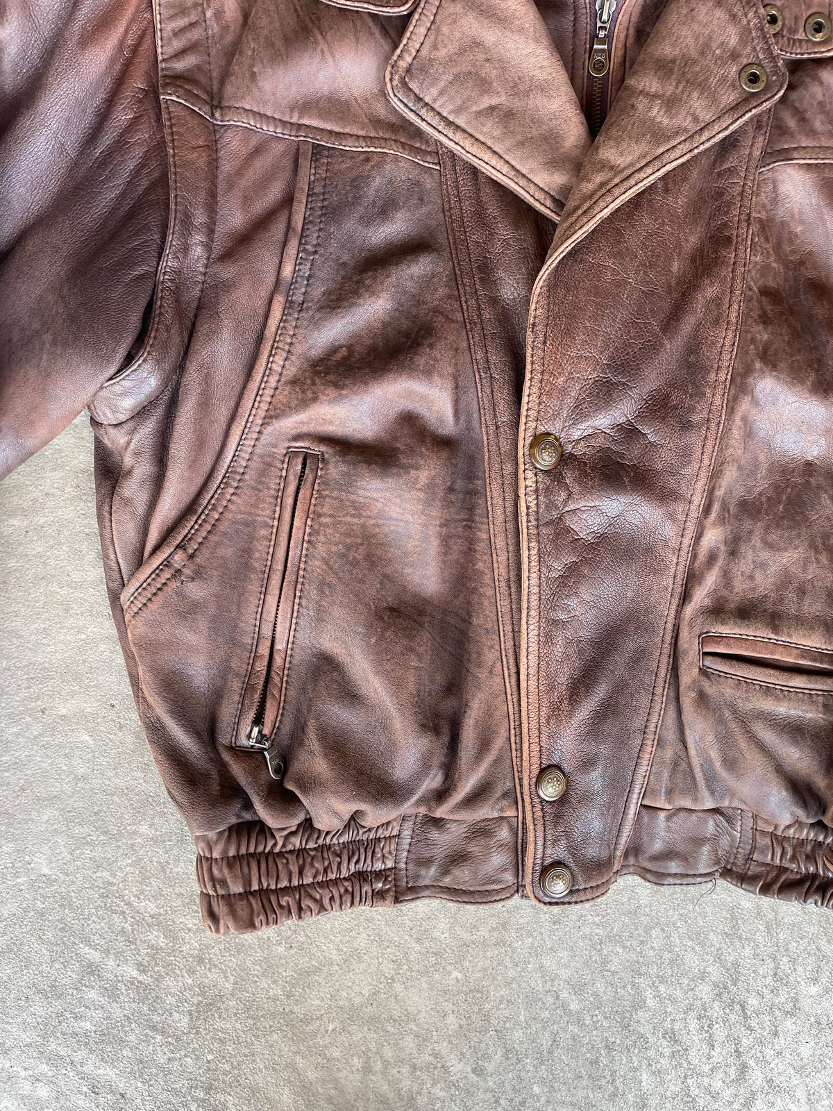 Vintage Lederjacke Detective (L)
