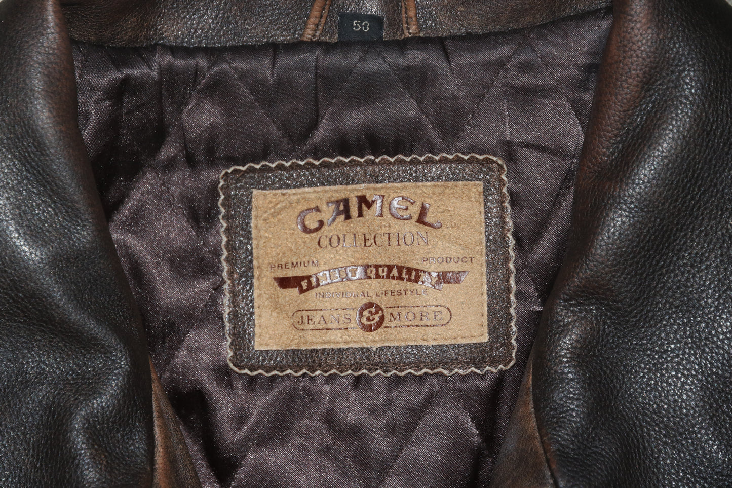 Camel Lederjacke Braun - 80er Vintage-XL