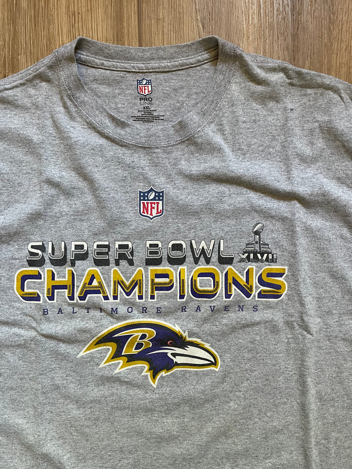 NFL Ravens Super Bowl T-Shirt-2001 Vintage-XL