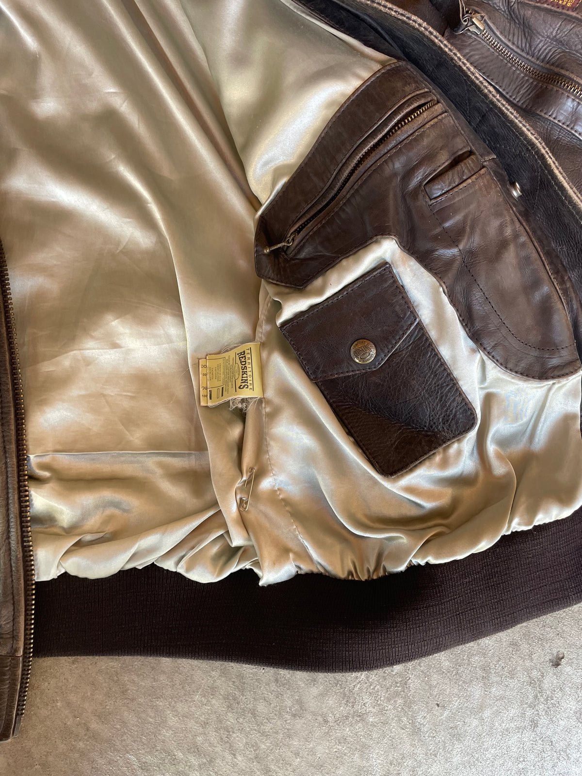 Vintage Redskins Lederjacke (L)