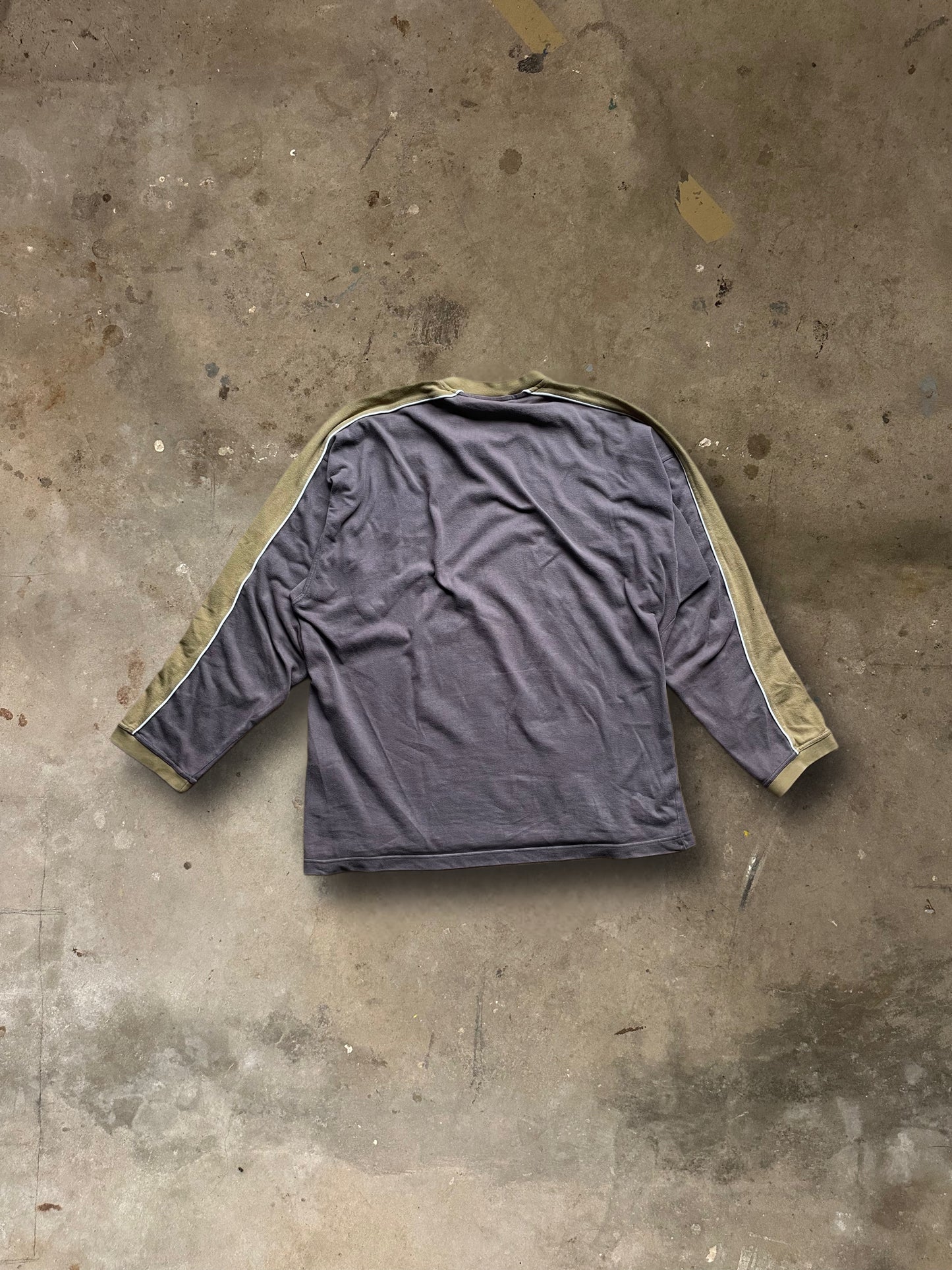 Vintage Adidas Longsleeve Brown Faded Vintage 1990er -XL