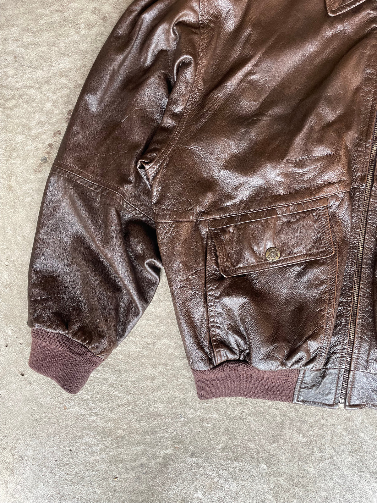 Vintage Camel Lederjacke (XL)