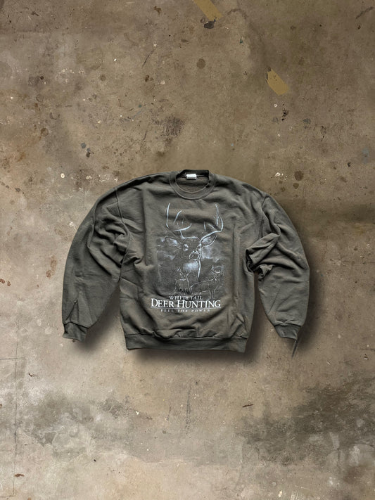 Deer Hunting Wildlife Sweatshirt – Nature Graphic 1990er Vintage -L