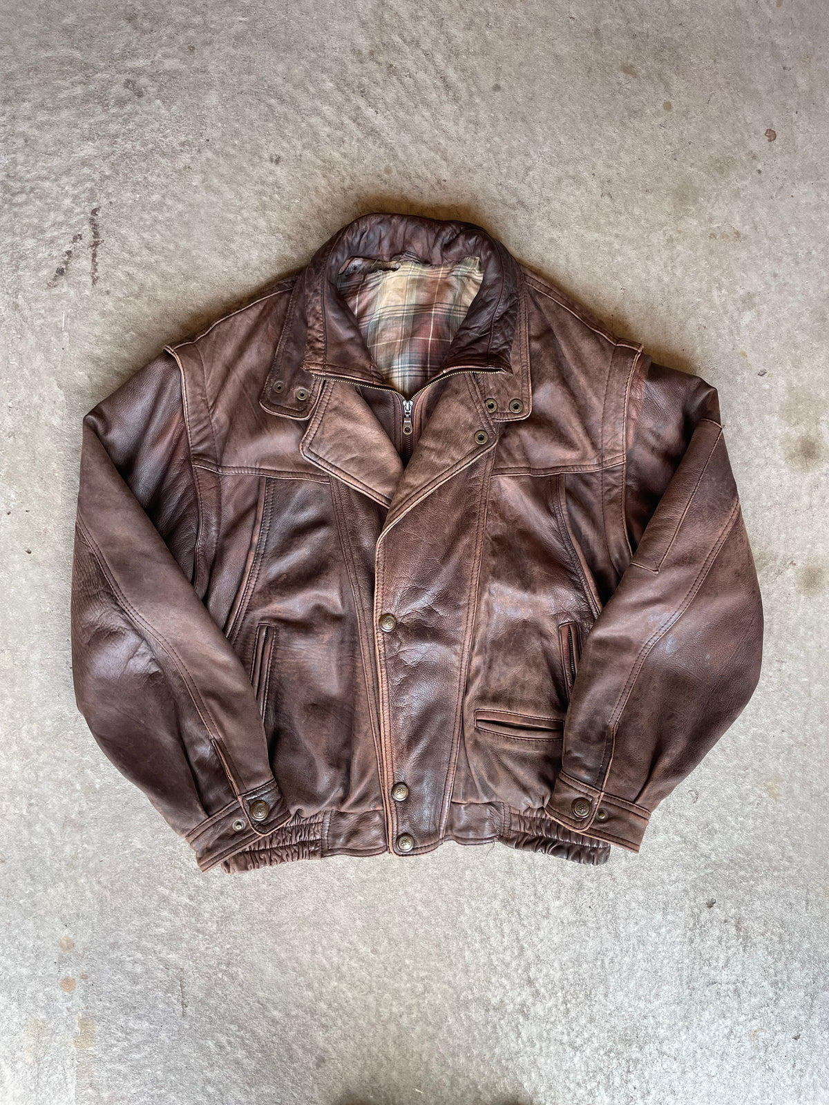 Vintage Lederjacke Detective (L)