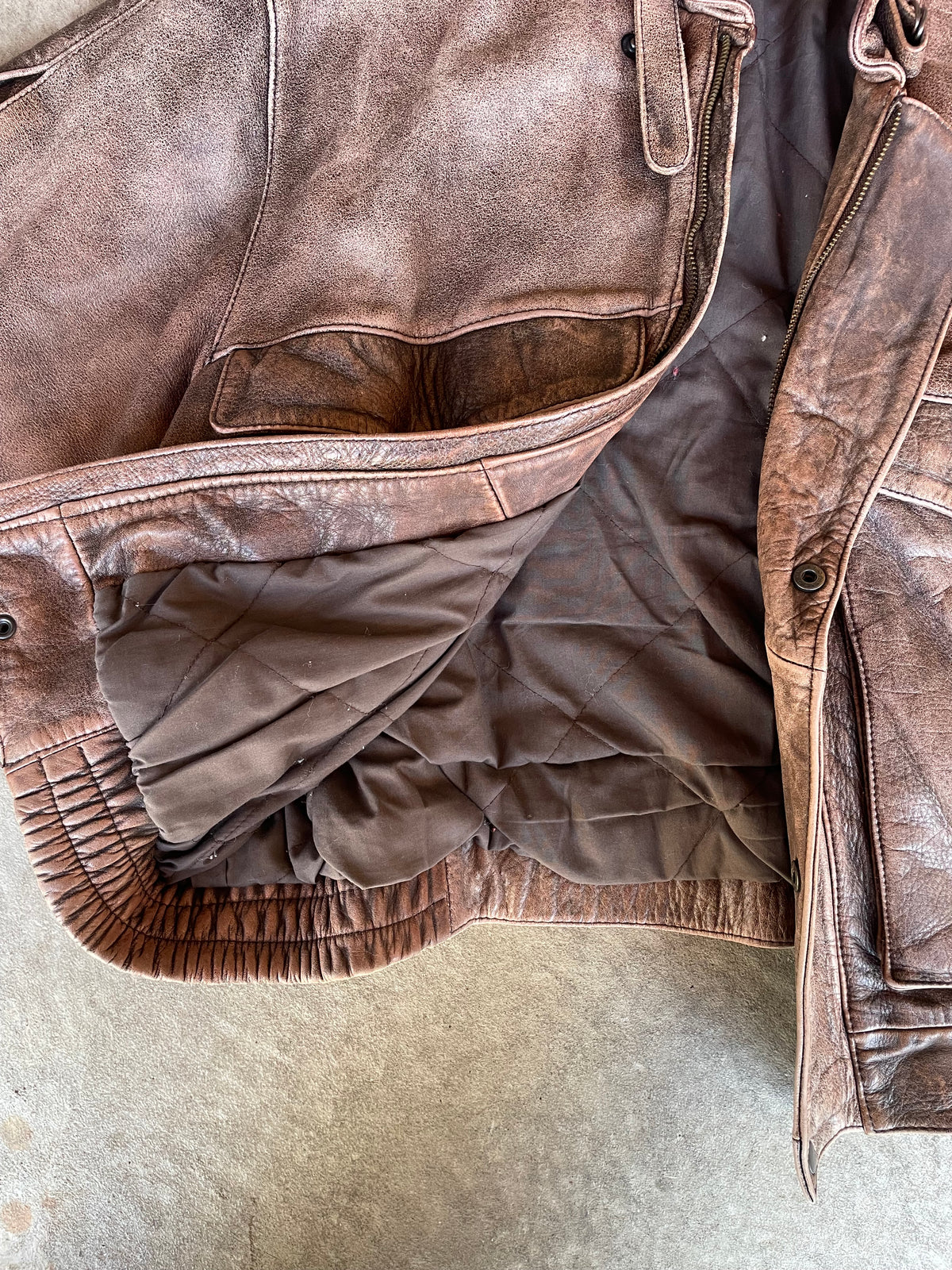 Vintage Lederjacke Federal Agent (L)