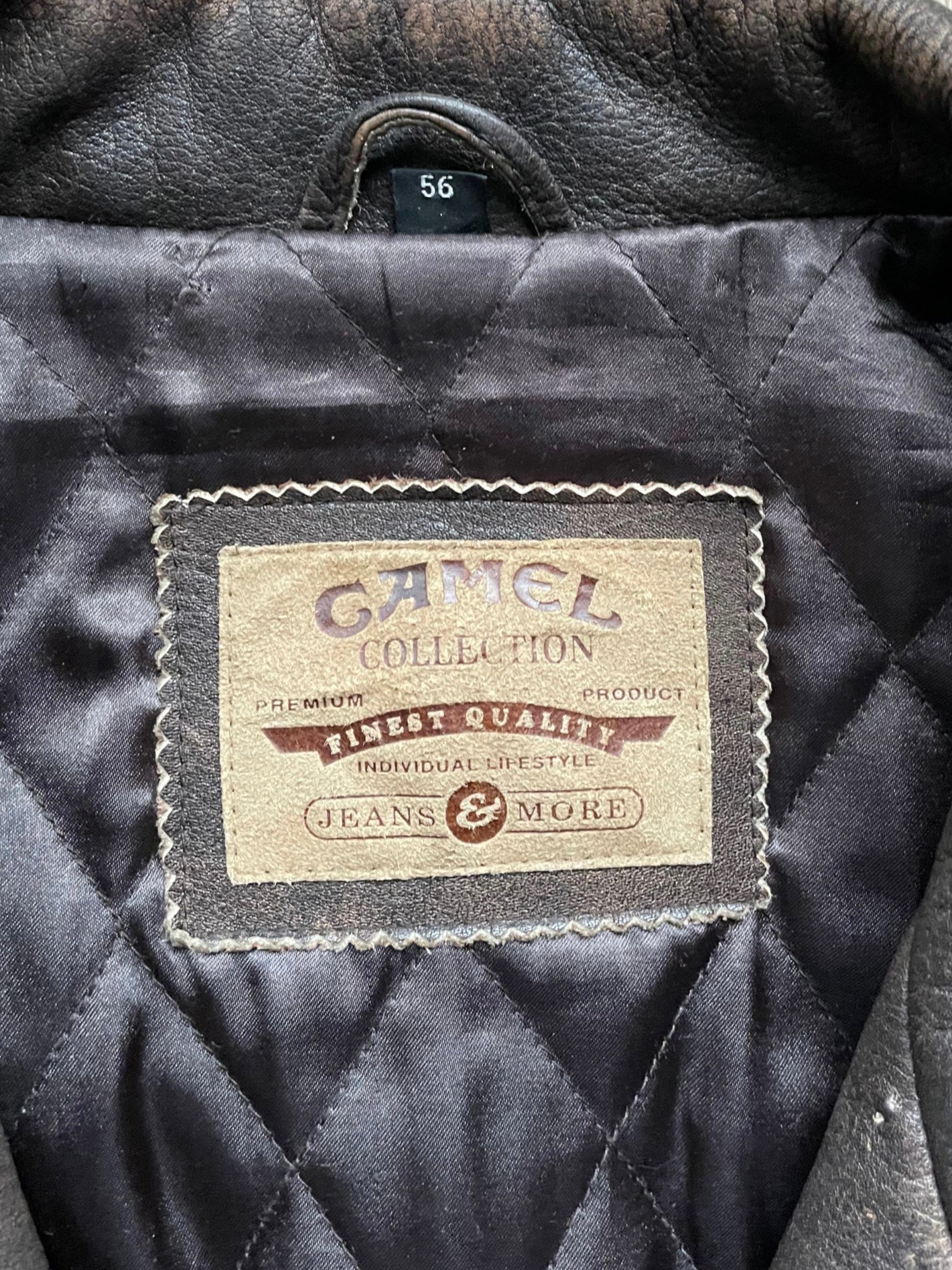 XL-Vintage Camel Lederjacke Fliegerjacke GOAT 80s