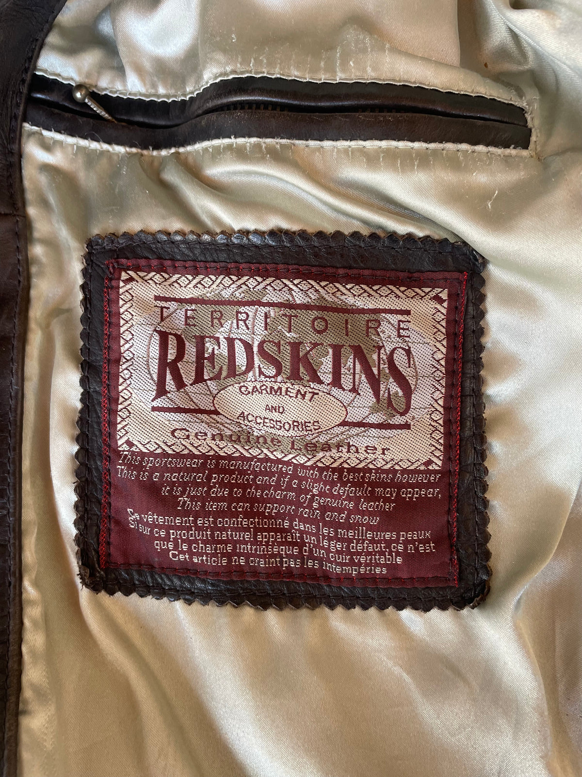 Vintage Redskins Lederjacke (L)