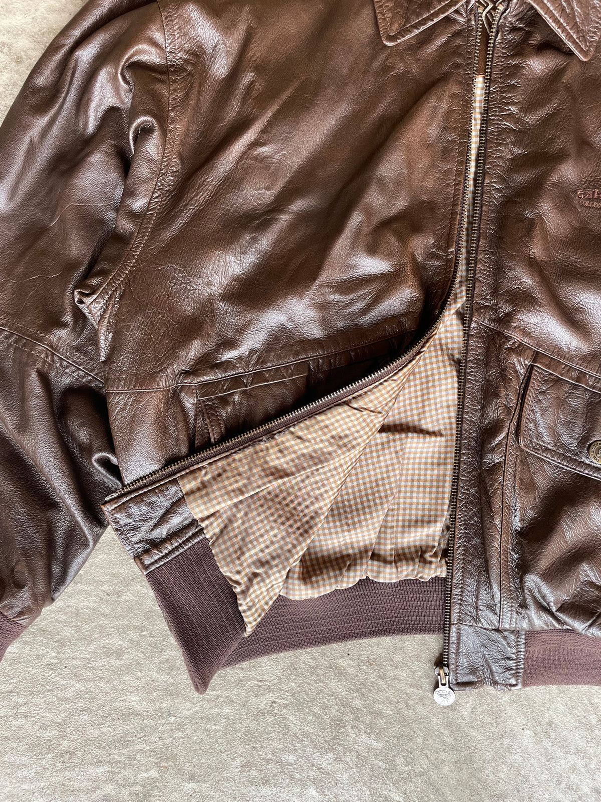 Vintage Camel Lederjacke (XL)