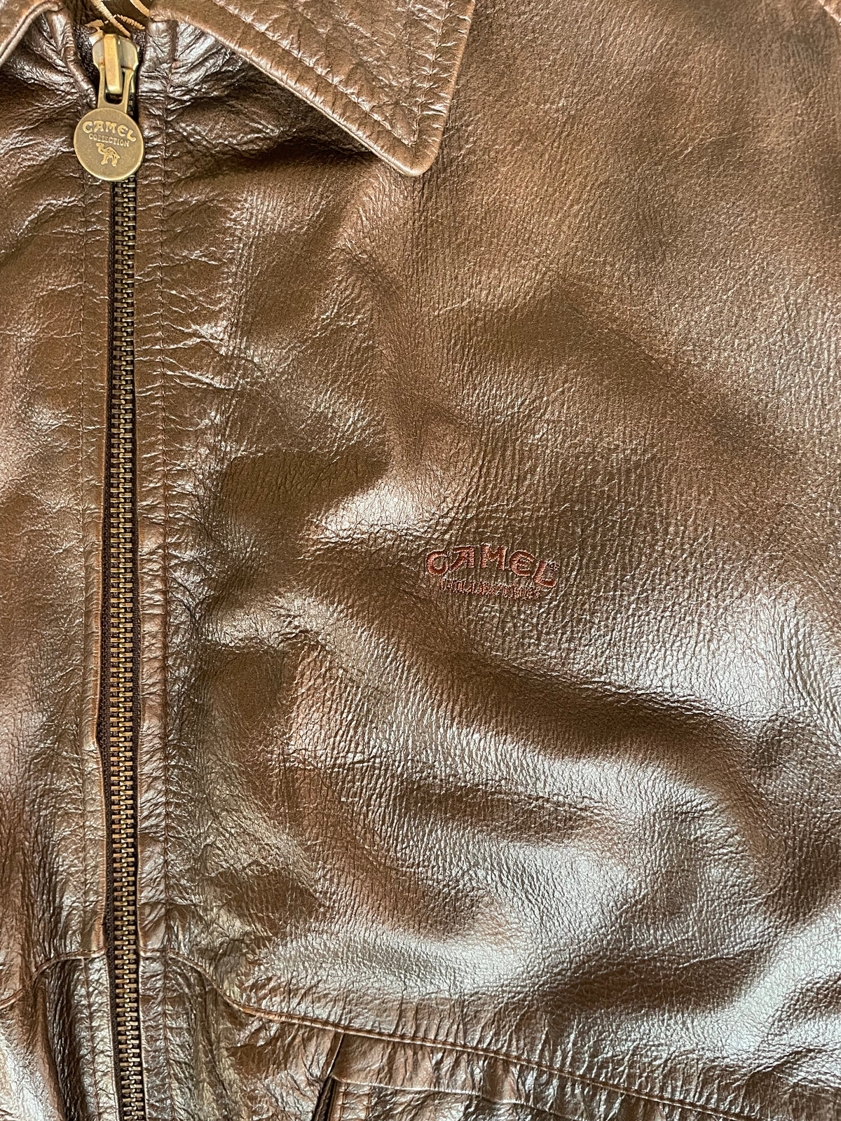 Vintage Camel Lederjacke (XL)