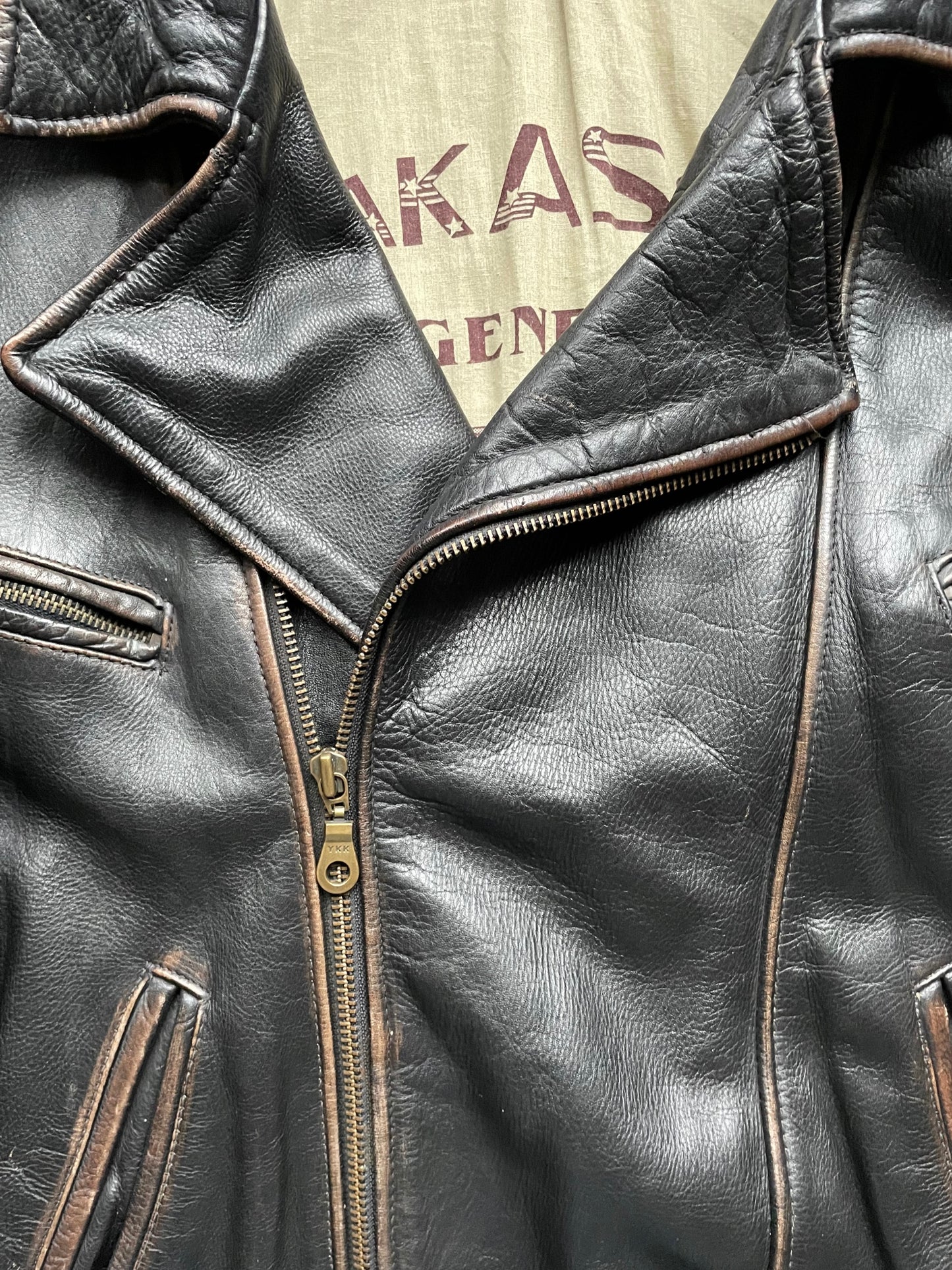 XL-Vintage Bikerjacke Adler 80er