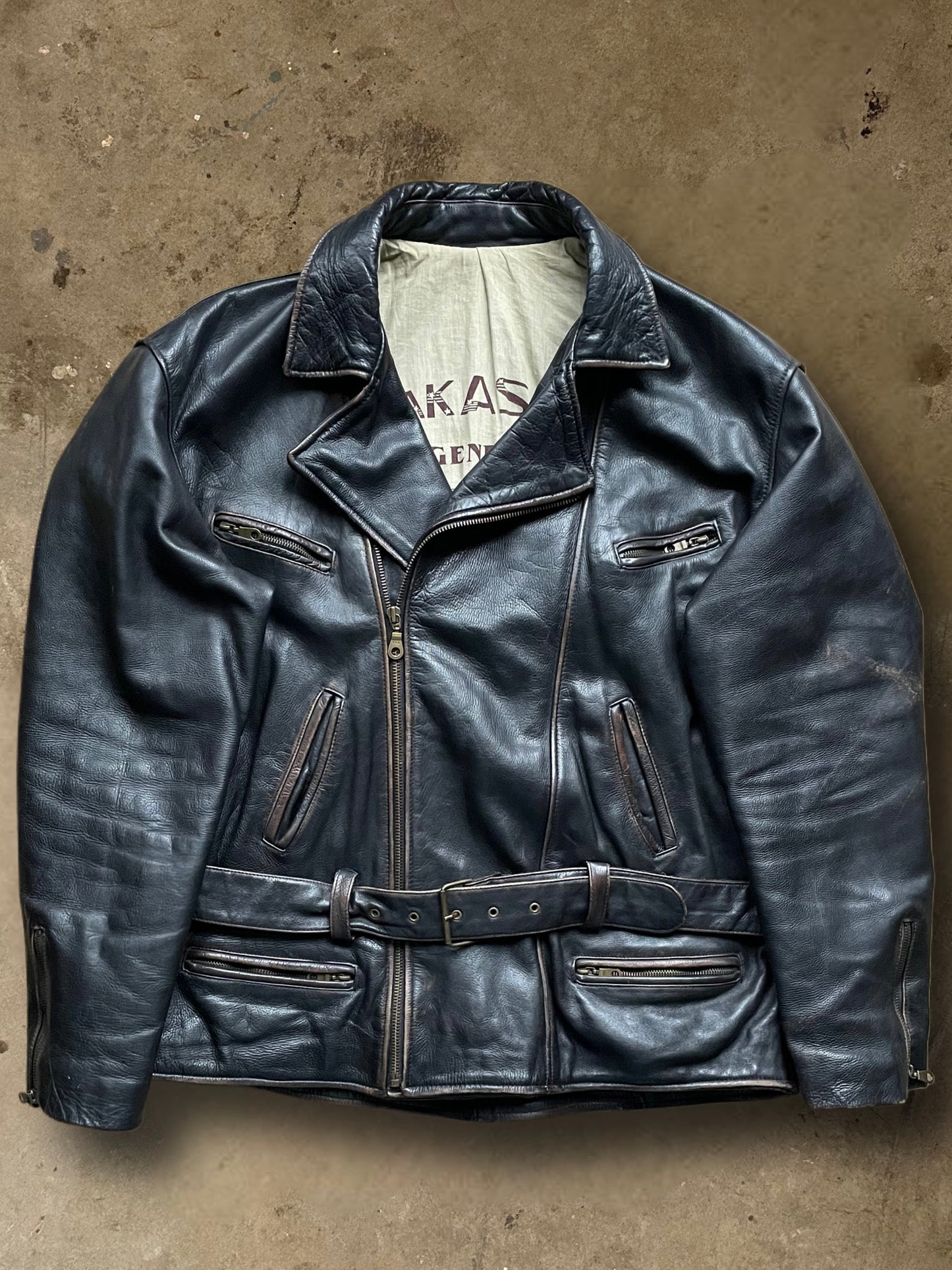 XL-Vintage Bikerjacke Adler 80er