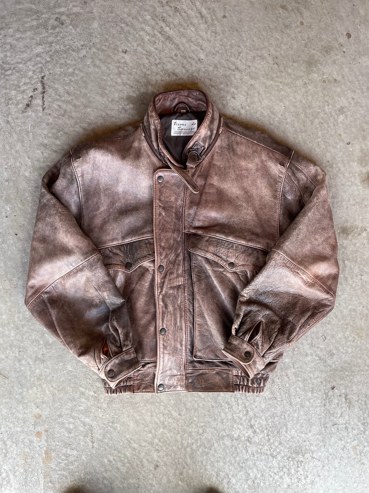 Vintage Lederjacke Federal Agent (L)
