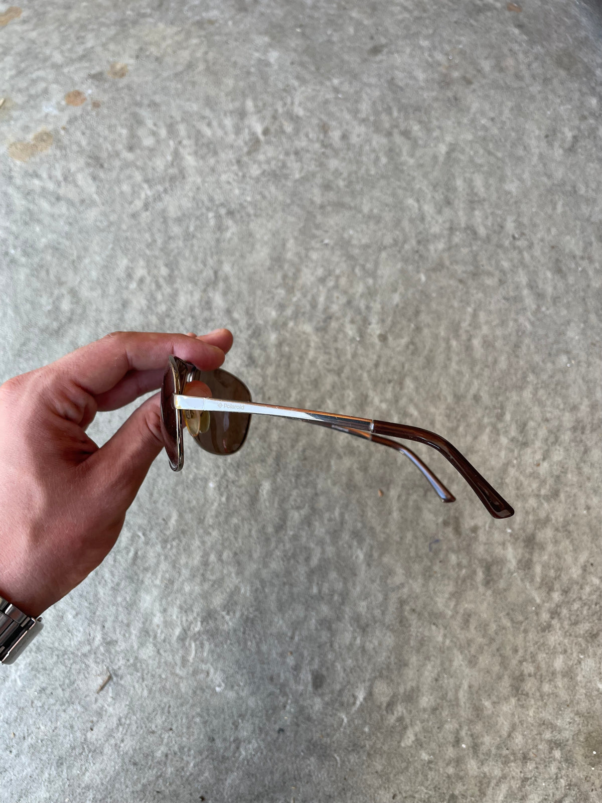 Vintage Polaroid Pilotenbrille