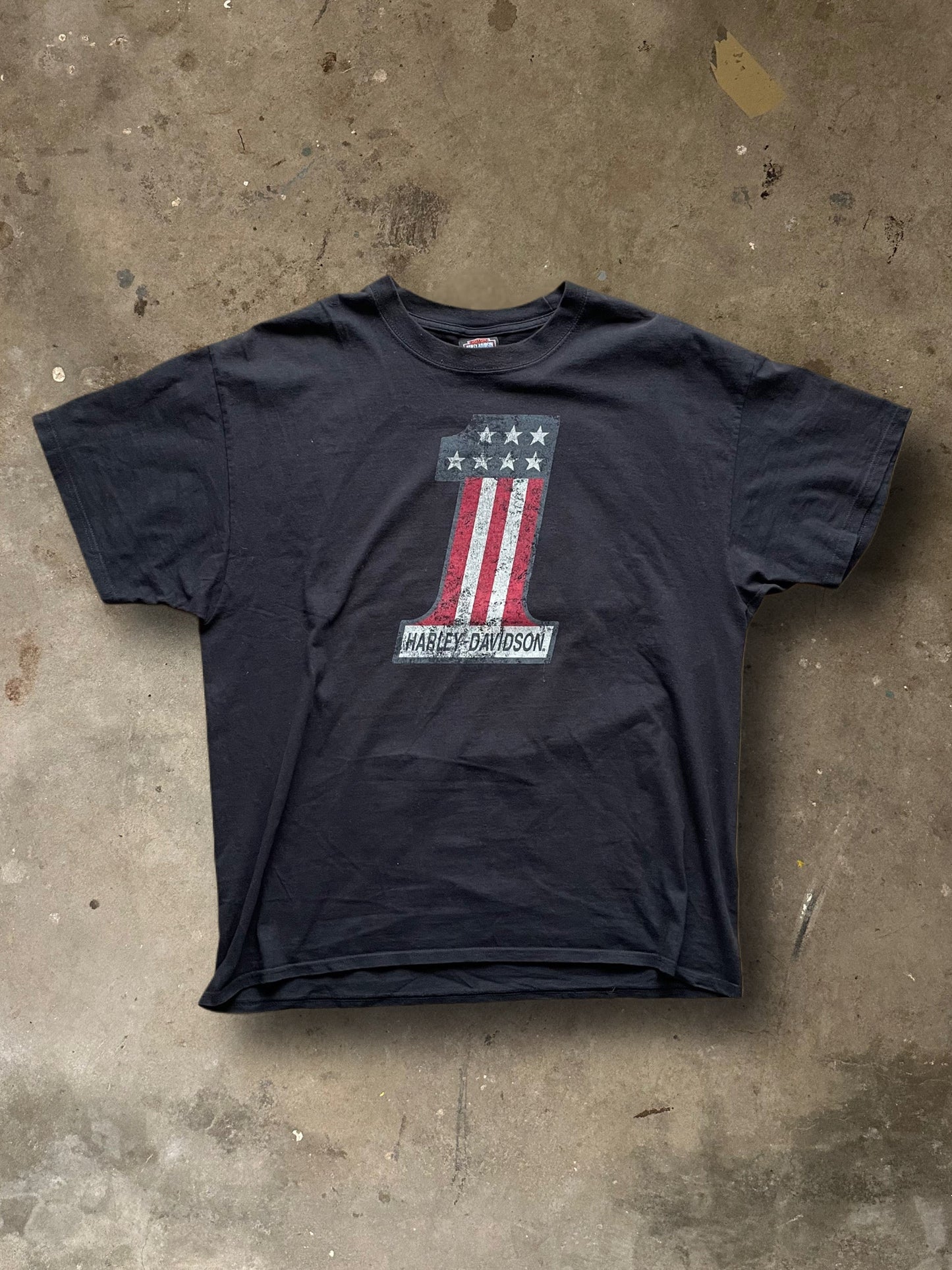Harley-Davidson T-Shirt – UFO Backprint 2000er Vintage -XL