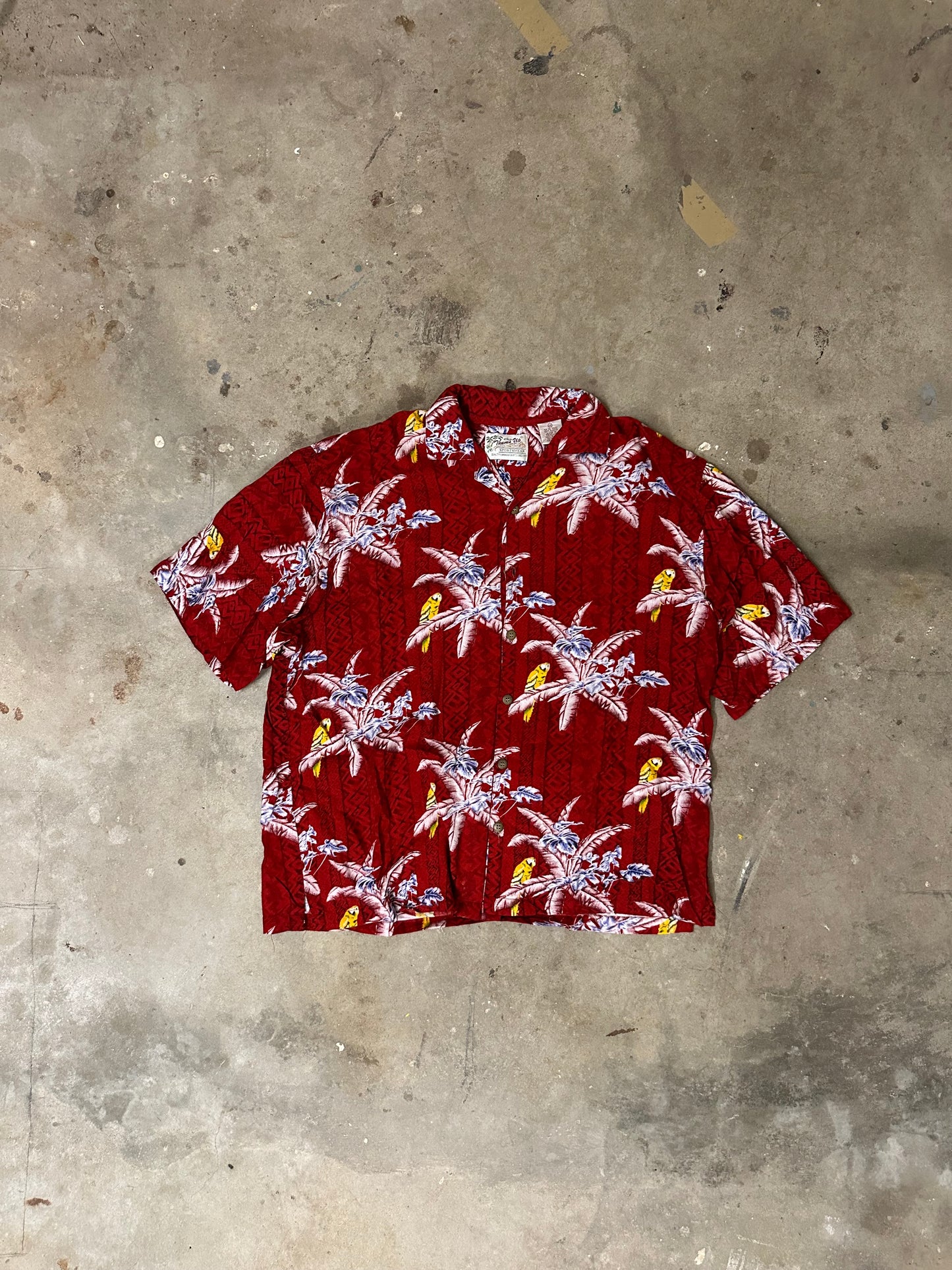Hawaii Hemd Rot-1990er Vintage-XL