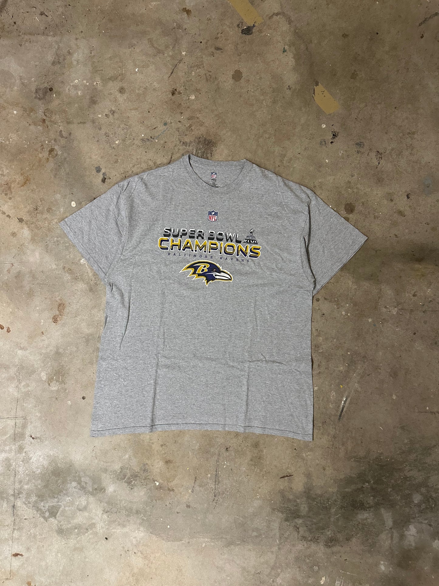 NFL Ravens Super Bowl T-Shirt-2001 Vintage-XL